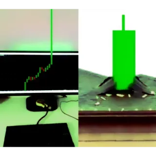 📈 grafik saham, grafik candlestick, keuangan, trading telegram sticker