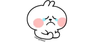 🥺 泣く, 悲しい, 涙, ウサギ, 可愛い, アニメ telegram sticker
