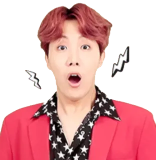 😱 J-Hope K-pop, BTS, J-Hope, scioccato, sorpresa, musica, idol telegram sticker