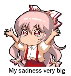 😭 My sadness very big грустный, плач, аниме, мультфильм, слезы, манга telegram sticker