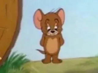 🖤 Jerry Mouse Tom and Jerry Dessin animé, Souris, Mignon, Jerry, Animal, Drôle whatsapp sticker