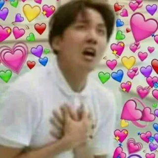 ❤️ amor, corazones, lindo, meme, adorando, cariñoso whatsapp sticker