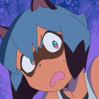 👿 Michiru Kagemori BNA Anime, Kemono, Dziewczyna, Zszokowana, Tanuki, BNA, Michiru Kagemori telegram sticker
