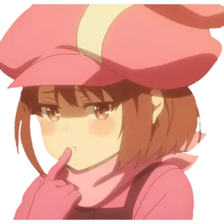 🤔 Anime, Kartun, Gadis, Merah muda, Lucu, Karakter telegram sticker