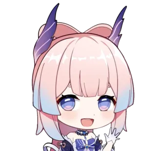 👋 Sangonomiya Kokomi Genshin Impact Anime, Kawaii, Personaggio, Carino, Videogioco telegram sticker
