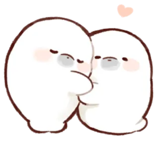 ❤️ fantasma, fofo, kawaii, amigável telegram sticker