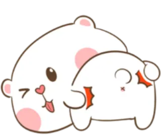 💩 süß, tier, bär, cartoon, kawaii, entzückend, aufkleber telegram sticker