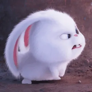 🍧 Snowball The Secret Life of Pets bunny, rabbit, cute, animal, animated telegram sticker