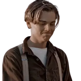 🤣 Jack Dawson Titanic titanic, leonardo dicaprio, jack dawson, película, años 90, romántico telegram sticker