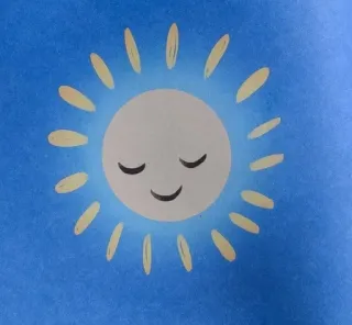 🌟 soleil, joyeux, dessin animé, météo, ciel, mignon whatsapp sticker