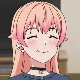 😋 anime, fofo, sorrindo, menina, desenho animado, chibi, kawaii telegram sticker