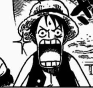 😵 Monkey D. Luffy One Piece anime, manga, monkey d. luffy, one piece, cartoon, reaction telegram sticker