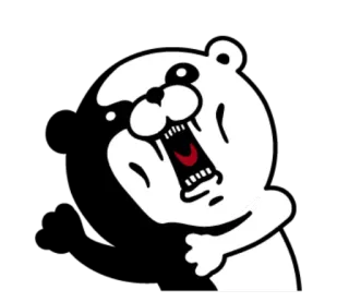 😱 oso, enojado, dibujos animados, animal, ilustración, pegatina telegram sticker