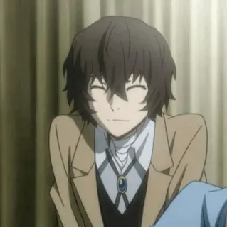 😊 Osamu Dazai Bungo Stray Dogs Anime, Bungo Stray Dogs, Dazai, Osamu Dazai, sonriendo whatsapp sticker