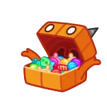 🥳 сундук, сокровище, конфеты, сладости, игрушки telegram sticker