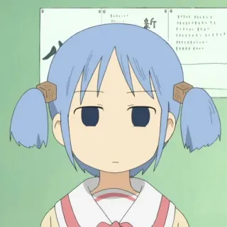😐 Mio Naganohara Nichijou Anime, Nichijou, Mio Naganohara, Manga, Süß, Lustig telegram sticker