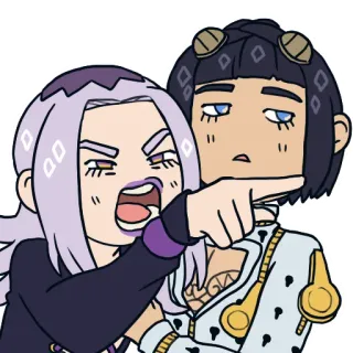 🤬 Bruno Bucciarati JoJo's Bizarre Adventure Anime, Jojo, Meme, En colère, Pointage, Drôle telegram sticker