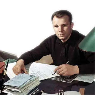 🗓 Yuri Gagarin astronaut, space, soviet, Yuri Gagarin, first man in space, cosmonaut telegram sticker