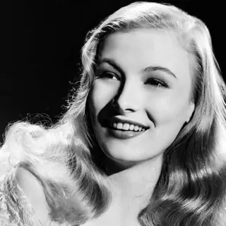 ➿ Veronica Lake atriz, hollywood, vintage, preto e branco, retrato telegram sticker