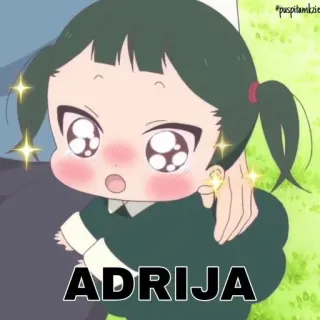 🐥 ADRIJA anime, dziewczyna, słodkie, iskierka, kreskówka telegram sticker