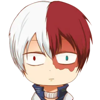 😳 Shoto Todoroki My Hero Academia Anime, My Hero Academia, Shoto Todoroki, Postać, Manga, Słodkie telegram sticker