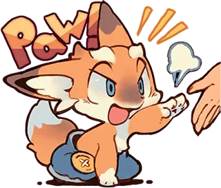 🦊 Pow! лиса, животное, мультфильм, удар, бац, злой telegram sticker