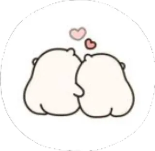 ❤ bears, love, hearts, cute, cartoon, romantic, affection telegram sticker