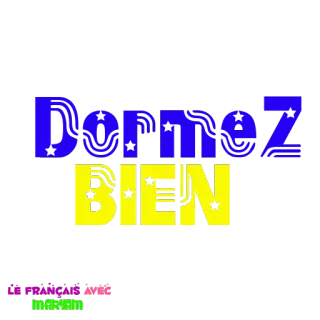 😌 Dormez BIEN dormir, buenas noches, descanso, estrellas, francés whatsapp sticker
