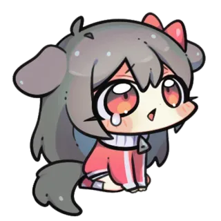 🎀 chibi, menangis, kawaii, anime, manga, imut, kartun whatsapp sticker