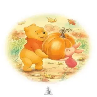 🏐 Winnie the Pooh winnie the pooh, piglet, pumpkin, autumn, fall, friendship telegram sticker