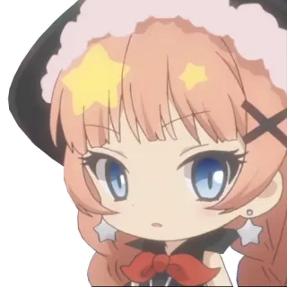 😧 Anime, Chibi, Lucu, Kartun, Gadis, Karakter telegram sticker