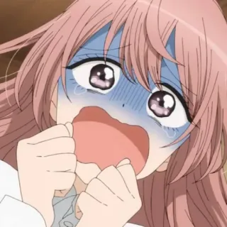😰 Anime, Desenho animado, Chorando, Preocupado, Assustado, Envergonhado telegram sticker