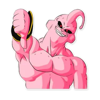 👎 Majin Buu Dragon Ball Z majin buu, dragon ball z, anime, daumen runter telegram sticker