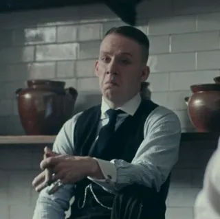 ☹️ John Shelby Peaky Blinders man, John Shelby, Peaky Blinders, character, actor, tv show telegram sticker