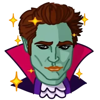 😉 vampiro, halloween, mostro, fantasy, adesivo, brillantini, ritratto telegram sticker
