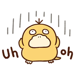 🤯 Psyduck Pokemon Uh oh psyduck, pokemon, uh oh, funny, sticker telegram sticker