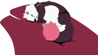 🛏 Panda, Tier, verschlafen, süß, Cartoon telegram sticker