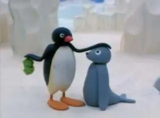 😽 Pingu ペンギン, アザラシ, クレイアニメ, 子供番組, アニメ telegram sticker