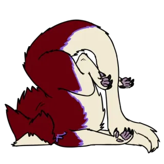 😵 животное, хорек, мультфильм, милый telegram sticker