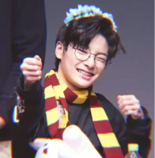 🌱 Harry Potter แฟน, ผ้าพันคอ, ยิ้ม, คนดัง, แว่นตา telegram sticker