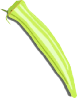🌶 オクラ, 野菜, 食べ物, 健康, 緑 telegram sticker