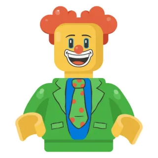 🤡 Lego, badut, mainan, kartun, lucu, setelan, dasi whatsapp sticker