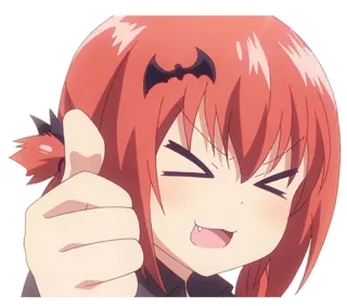 👍 Satania Gabriel DropOut anime, demon, girl, satania, gabriel dropout, cute telegram sticker