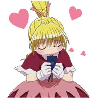 💕 Anime, Süß, Mädchen, Herz, Liebe, Cartoon telegram sticker