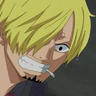 🎷 Sanji One Piece Anime, Kochen, Zigarette, Rauchen, Pirat whatsapp sticker