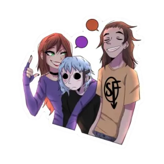 🎸 Sal Fisher Sally Face sally face, sally fisher, travis phelps, lisa schwartz, cartoon, indie game, sticker telegram sticker