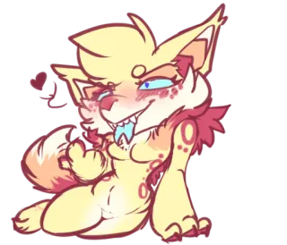 ☺️ furry, anthropomorphic, cartoon, offensive gesture, animal, fox telegram sticker