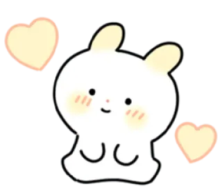 💭 卡通, 兔子, 可爱, 卡哇伊, 爱心, 萌 telegram sticker