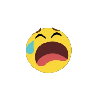 😢 Emoji, Triste, Llorando, Emocional, Sentimiento, Expresión, Lágrimas whatsapp sticker