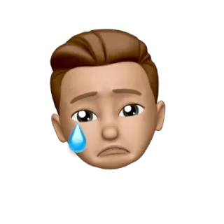 😢 sad, crying, emoji, face, tear telegram sticker